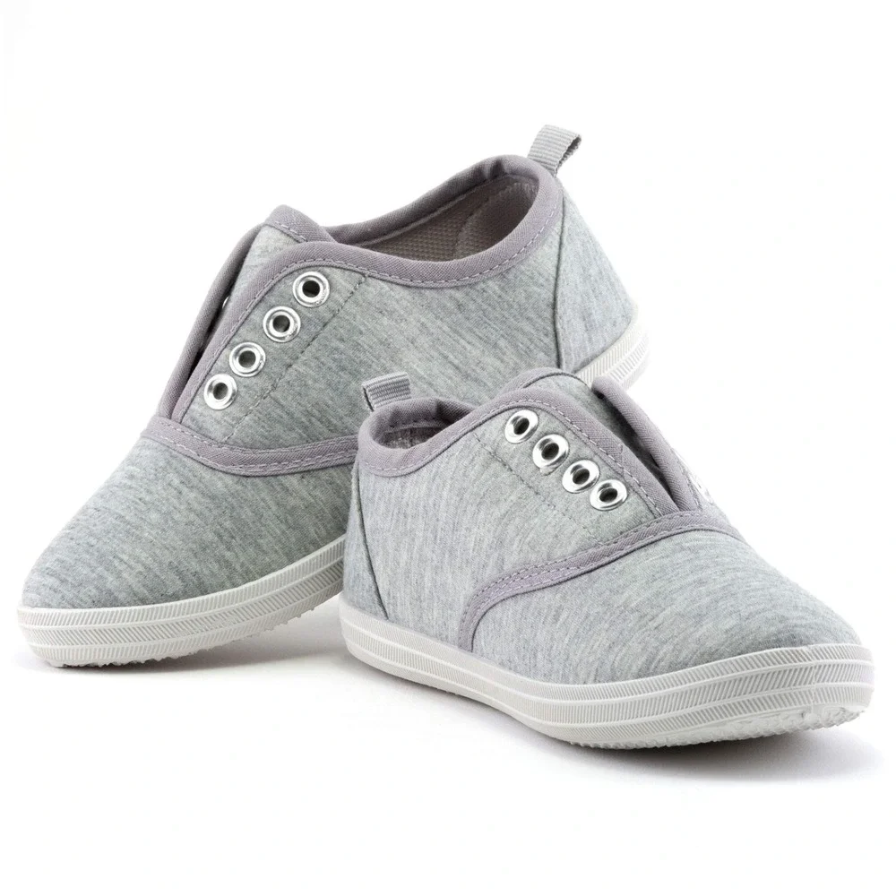 Little Girl‎ Canvas Sneakers by ZOOGS Heather Gray Size 2 New With Tags